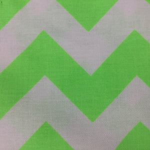 Fabric - Neon Green and White Chevrons