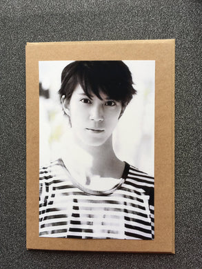 Mao Kun - Kyousuke Hamao - Stripy Top - (B&W) Greeting Card